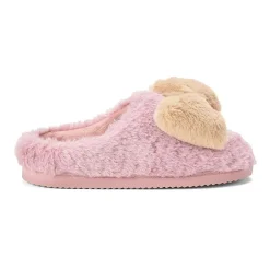 Dearfoams Rosie Furry Icon Womens Memory Foam Clog Slippers