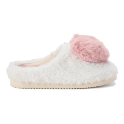 Dearfoams Rosie Furry Icon Womens Memory Foam Clog Slippers