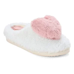 Dearfoams Rosie Furry Icon Womens Memory Foam Clog Slippers