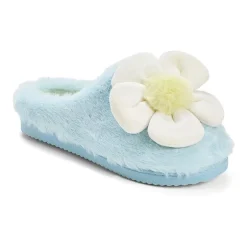 Dearfoams Rosie Furry Icon Womens Memory Foam Clog Slippers