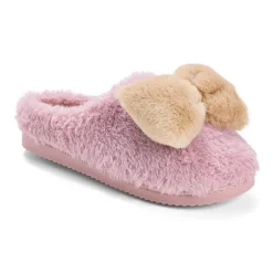 Dearfoams Rosie Furry Icon Womens Memory Foam Clog Slippers