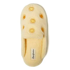 Dearfoams Teddy Tab Scuff Womens Memory Foam Slip-On Slippers