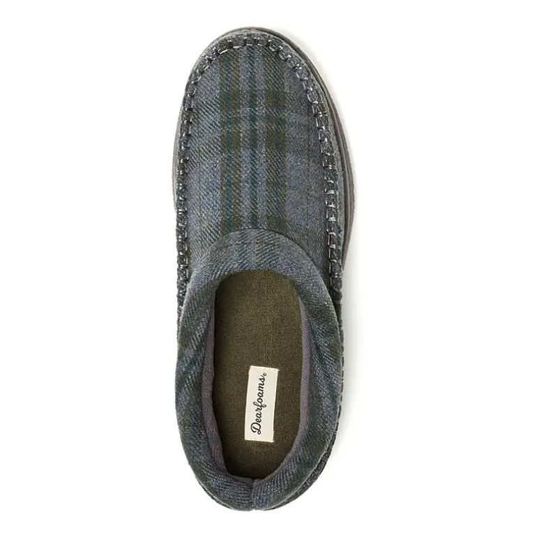 Dearfoams Thompson Mens Memory Foam Clog Slippers