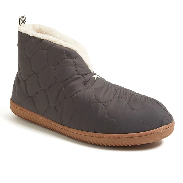 Dearfoams Warm Up Mens Memory Foam Bootie Slippers