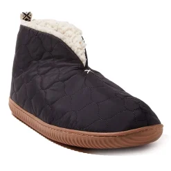 Dearfoams Warm Up Mens Memory Foam Bootie Slippers