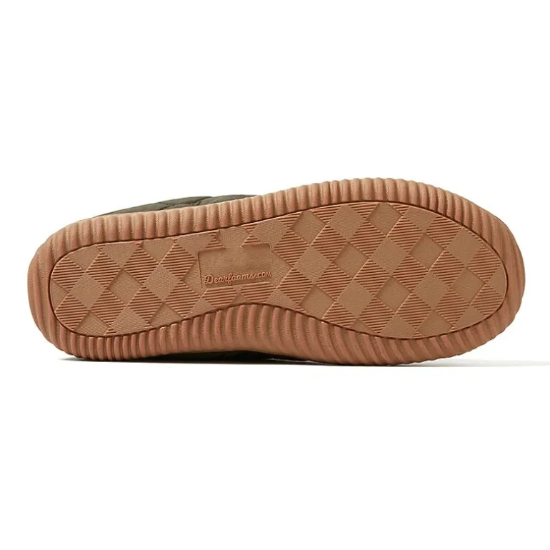 Dearfoams Warm Up Mens Memory Foam Bootie Slippers