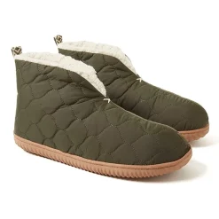 Dearfoams Warm Up Mens Memory Foam Bootie Slippers