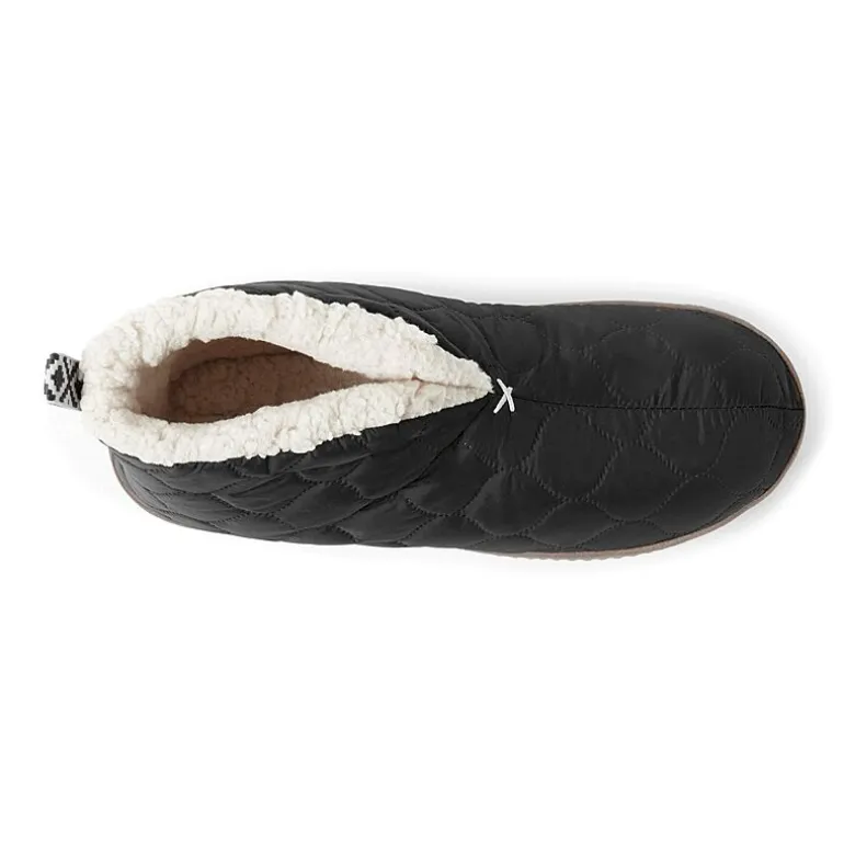 Dearfoams Warm Up Mens Memory Foam Bootie Slippers