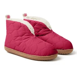 Dearfoams Warm Up Womens Memory Foam Bootie Slippers