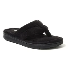 Dearfoams Wrenley Terry Thong Womens Memory Foam Slip-On Slippers