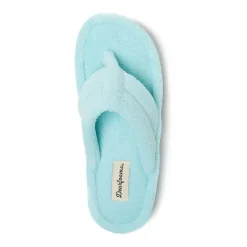 Dearfoams Wrenley Terry Thong Womens Memory Foam Slip-On Slippers