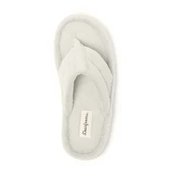 Dearfoams Wrenley Terry Thong Womens Memory Foam Slip-On Slippers