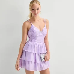 Dear Moon Womens Juniors Sweetheart Neck Sleeveless Spaghetti Straps Fit + Flare Dress