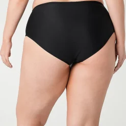 Decree Decree Womens Lined Textured Juniors Plus Moderate Coverage High Waist Bikini Swimsuit Bottom