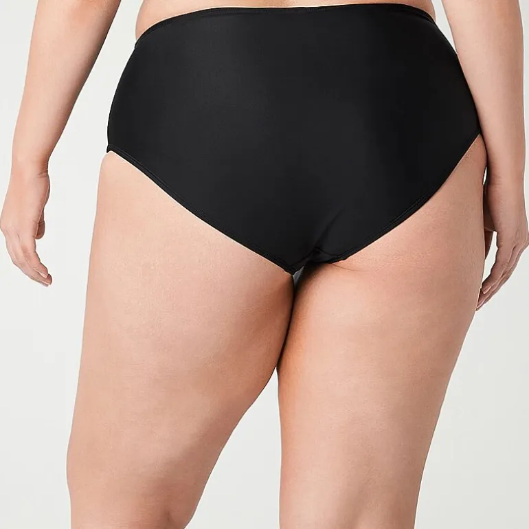 Decree Decree Womens Lined Textured Juniors Plus Moderate Coverage High Waist Bikini Swimsuit Bottom