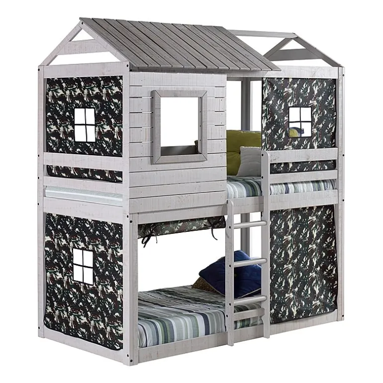 Deer Blind Twin over Twin Bunkbed with Tent
