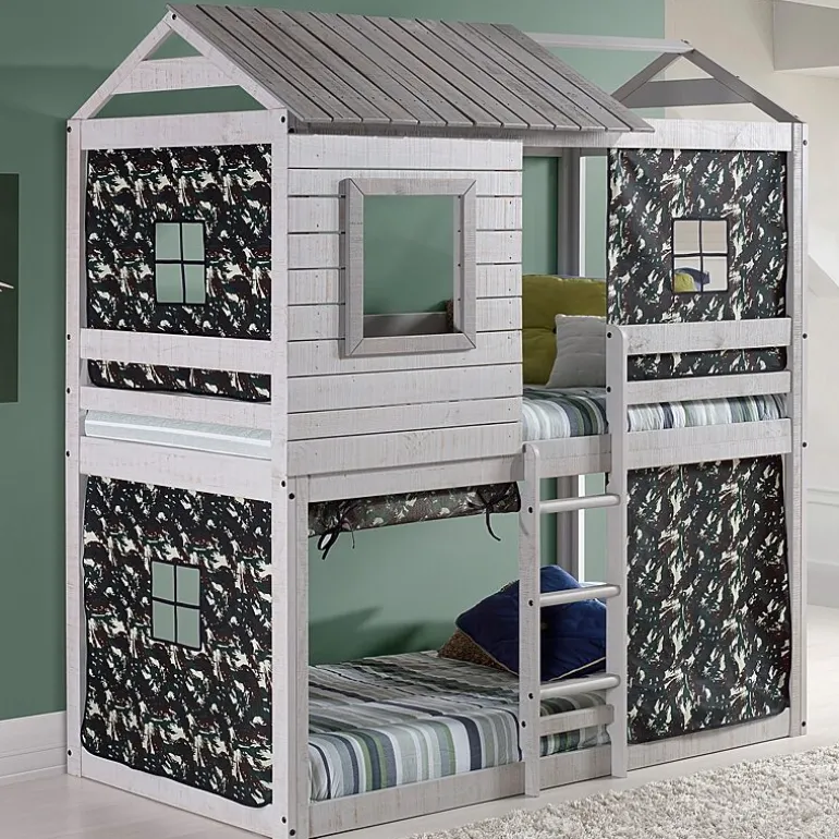 Deer Blind Twin over Twin Bunkbed with Tent
