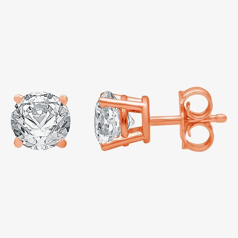 Deluxe Collection 1 CT. T.W. Natural White Diamond 14K Gold 5.2mm Stud Earrings