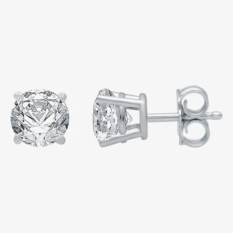 Deluxe Collection 1 CT. T.W. Natural White Diamond 14K Gold 5.2mm Stud Earrings