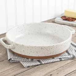 Denmark Speckled Stoneware 1.79-qt. Round Pie Dish