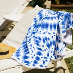 Depera Home Indigo Quick Dry Beach Towel