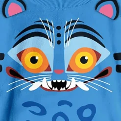 Derpy Tiger Little & Big Kid Girls Crew Neck Fleece Long Sleeve KPop Demon Hunters Sweatshirt
