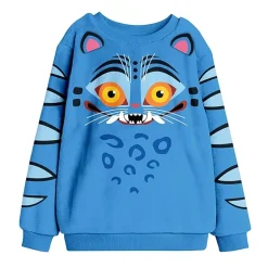 Derpy Tiger Little & Big Kid Girls Crew Neck Fleece Long Sleeve KPop Demon Hunters Sweatshirt