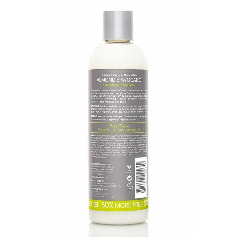 Design Essentials Almond & Avocado Daily Moisturizing Hair Lotion 12 oz.