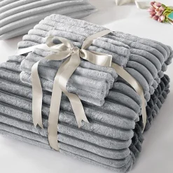 510 Design Avril Fluffy Ribbed Plush Midweight Comforter Set