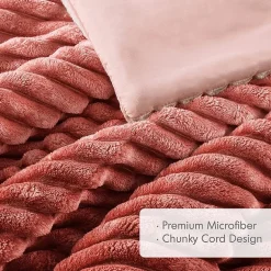 510 Design Avril Fluffy Ribbed Plush Midweight Comforter Set