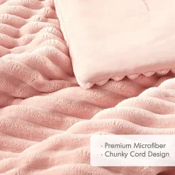 510 Design Avril Fluffy Ribbed Plush Midweight Comforter Set