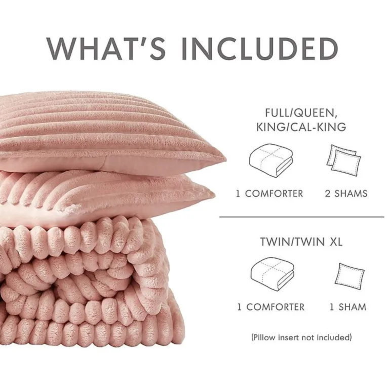 510 Design Avril Fluffy Ribbed Plush Midweight Comforter Set