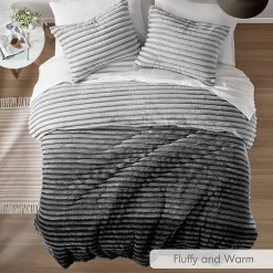 510 Design Avril Fluffy Ribbed Plush Midweight Comforter Set
