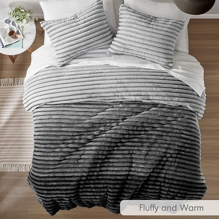 510 Design Avril Fluffy Ribbed Plush Midweight Comforter Set
