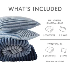 510 Design Avril Fluffy Ribbed Plush Midweight Comforter Set