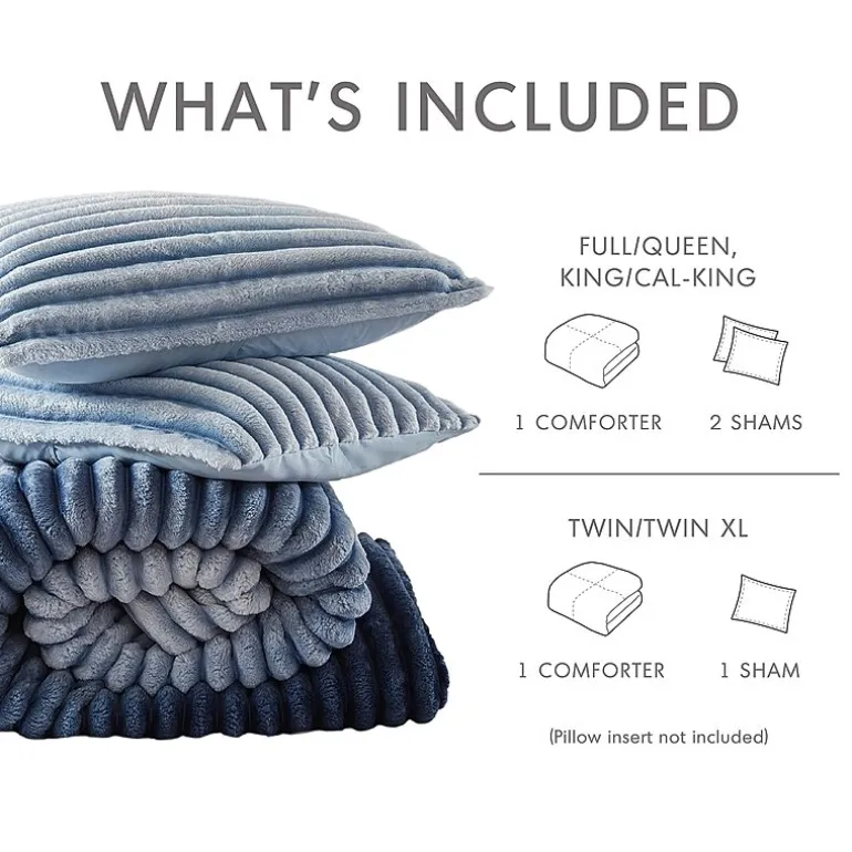 510 Design Avril Fluffy Ribbed Plush Midweight Comforter Set