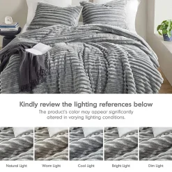 510 Design Avril Fluffy Ribbed Plush Midweight Comforter Set