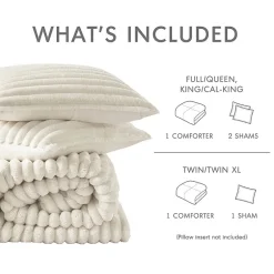 510 Design Avril Fluffy Ribbed Plush Midweight Comforter Set