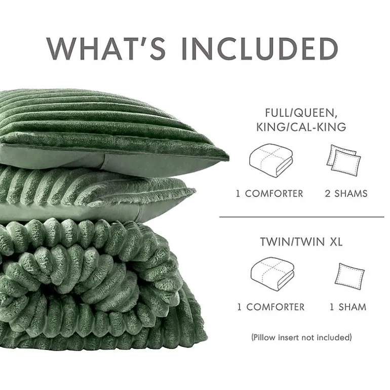 510 Design Avril Fluffy Ribbed Plush Midweight Comforter Set