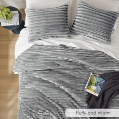 510 Design Avril Fluffy Ribbed Plush Midweight Comforter Set