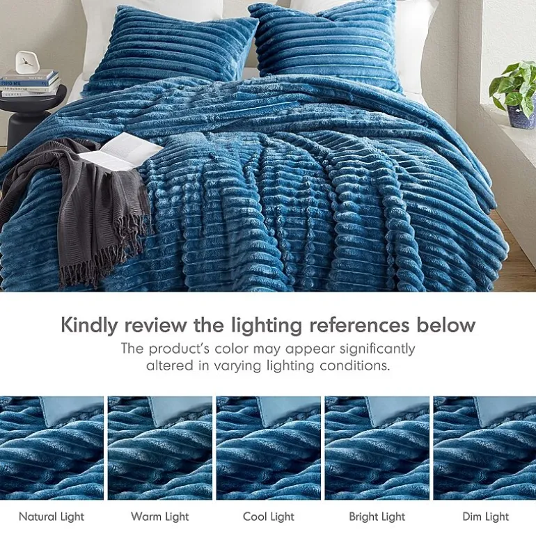 510 Design Avril Fluffy Ribbed Plush Midweight Comforter Set