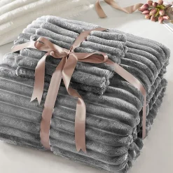 510 Design Avril Fluffy Ribbed Plush Midweight Comforter Set