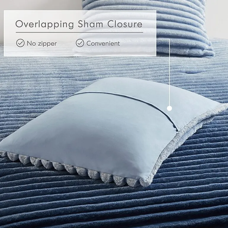 510 Design Avril Fluffy Ribbed Plush Midweight Comforter Set