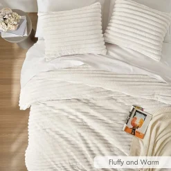 510 Design Avril Fluffy Ribbed Plush Midweight Comforter Set