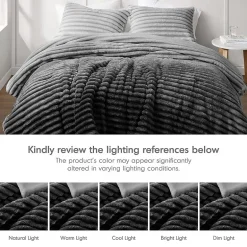 510 Design Avril Fluffy Ribbed Plush Midweight Comforter Set