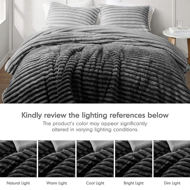 510 Design Avril Fluffy Ribbed Plush Midweight Comforter Set