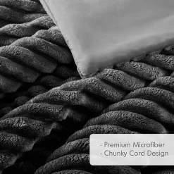 510 Design Avril Fluffy Ribbed Plush Midweight Comforter Set