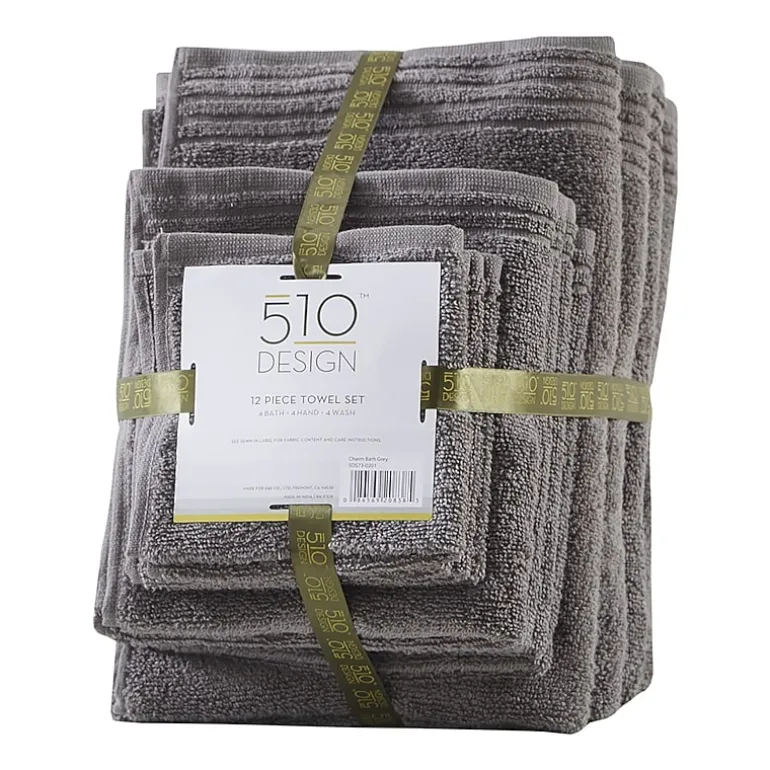 510 Design Big Bundle 12-pc. Quick Dry Solid Bath Towel Set