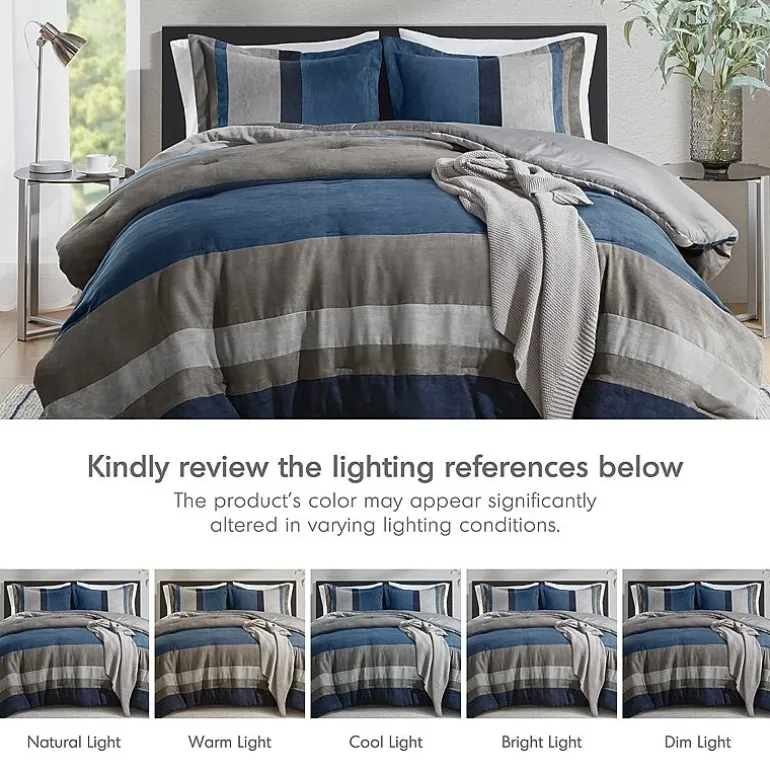 510 Design Boulder Pieced Faux Suede Midweight Comforter Set