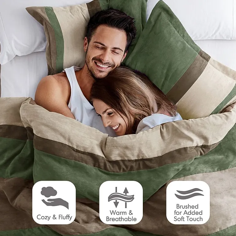 510 Design Boulder Pieced Faux Suede Midweight Comforter Set